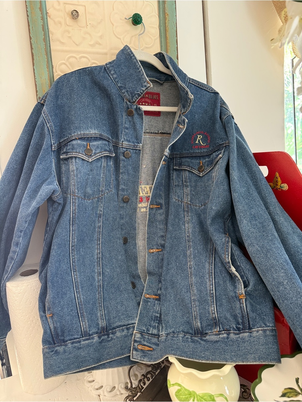Riviera Hotel & Casino Embroidered Denim Jacket - Blue - Picture 3 of 9